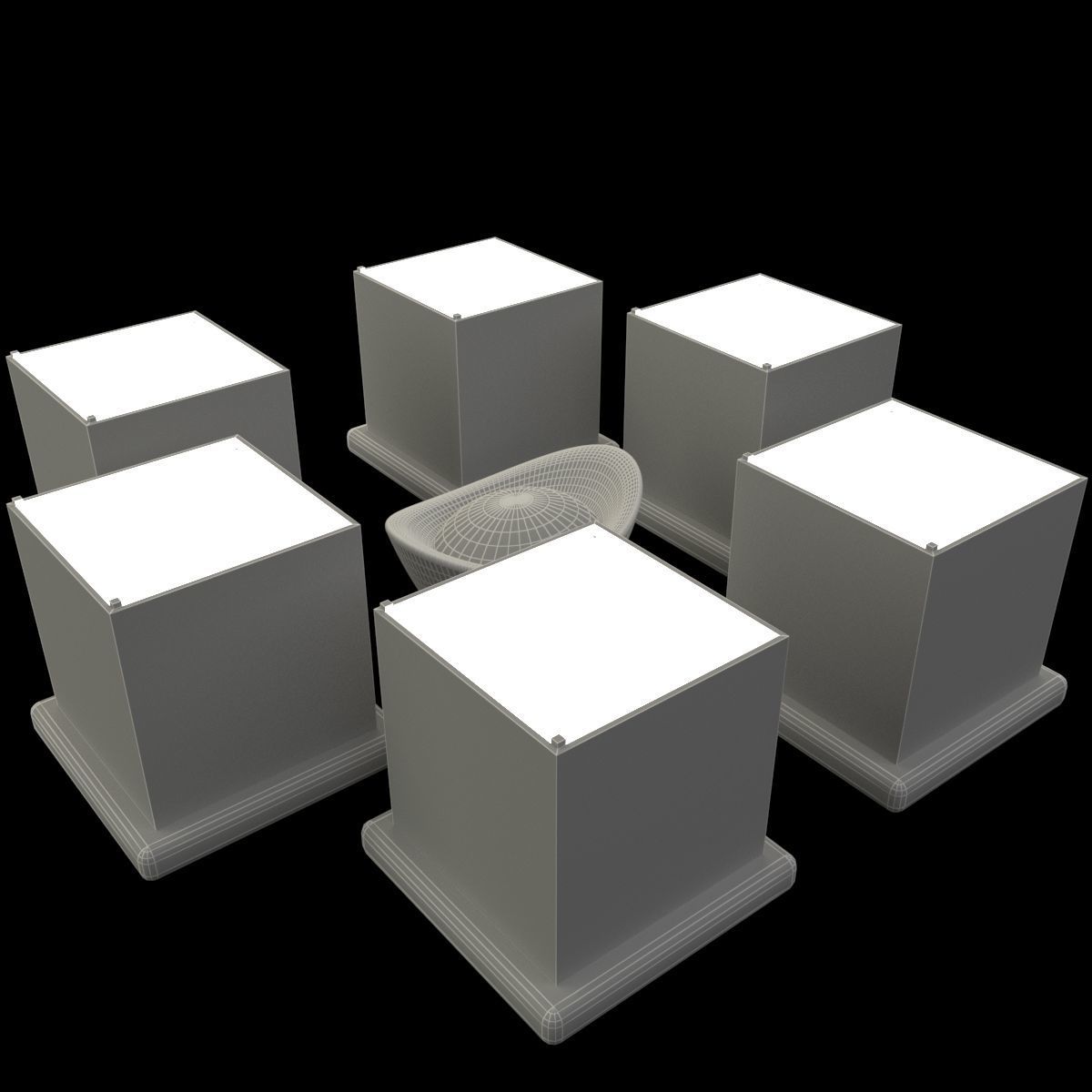 Chinese water lanterns 3D model_5