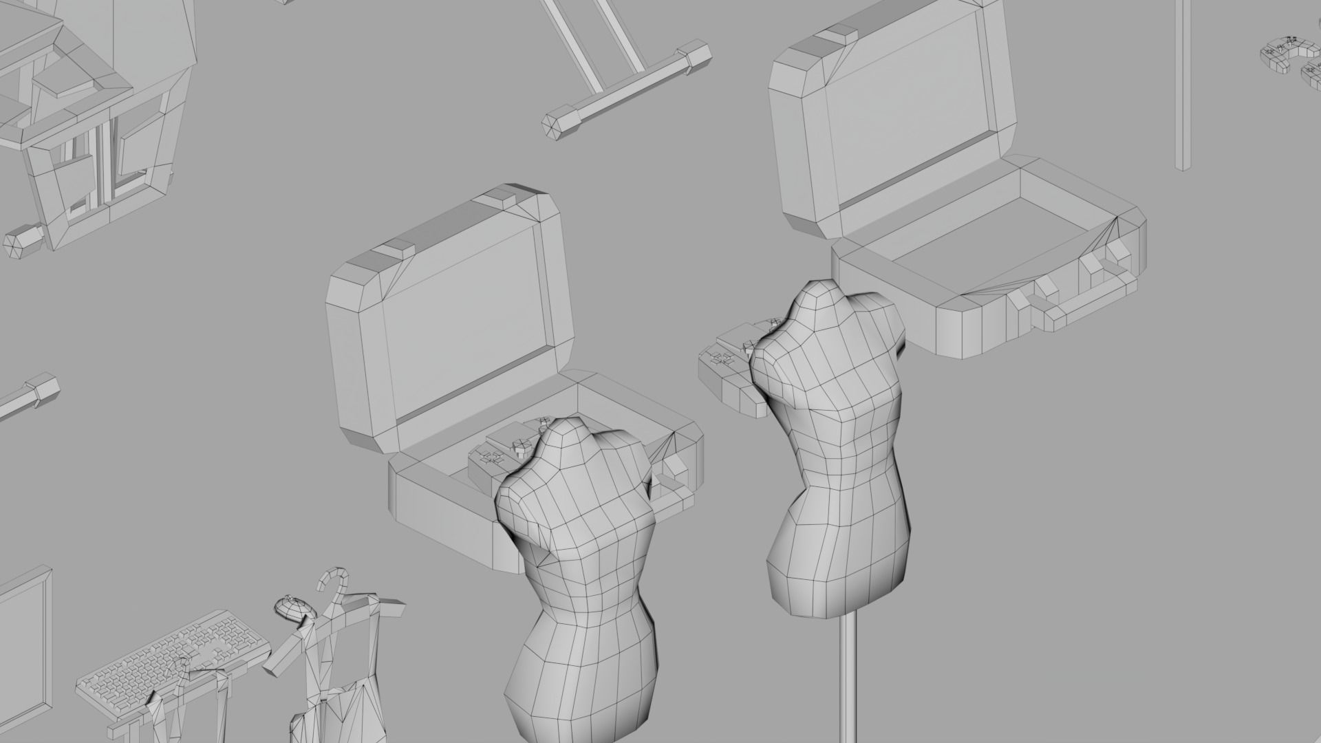 30 Low poly Rooms Interiors 1000 plus unique Objects Low-poly 3D model_66