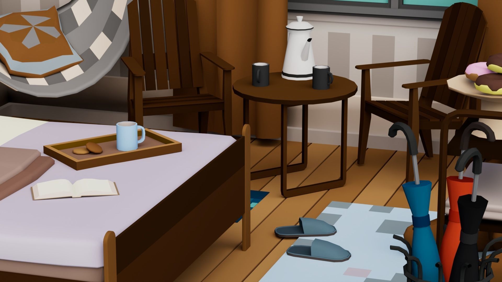 30 Low poly Rooms Interiors 1000 plus unique Objects Low-poly 3D model_42