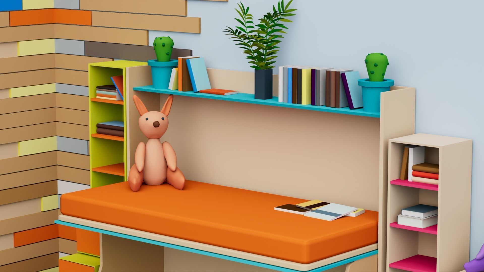 30 Low poly Rooms Interiors 1000 plus unique Objects Low-poly 3D model_60