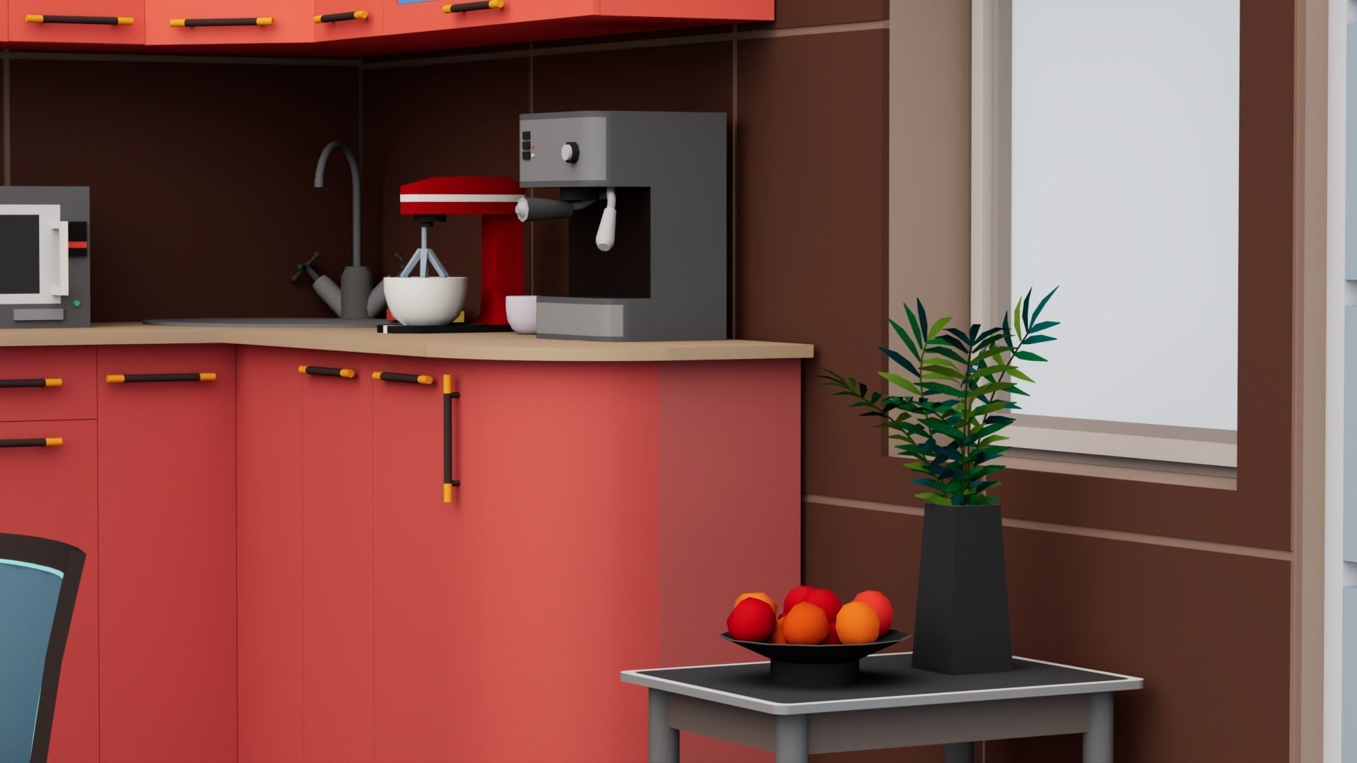 30 Low poly Rooms Interiors 1000 plus unique Objects Low-poly 3D model_50