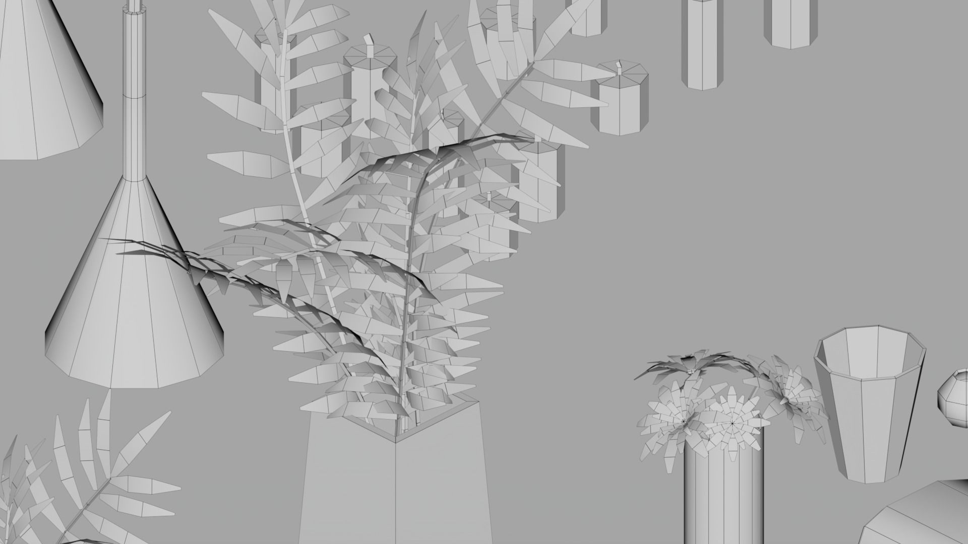 30 Low poly Rooms Interiors 1000 plus unique Objects Low-poly 3D model_65