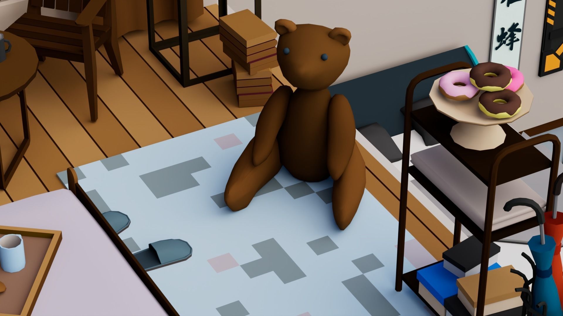 30 Low poly Rooms Interiors 1000 plus unique Objects Low-poly 3D model_43