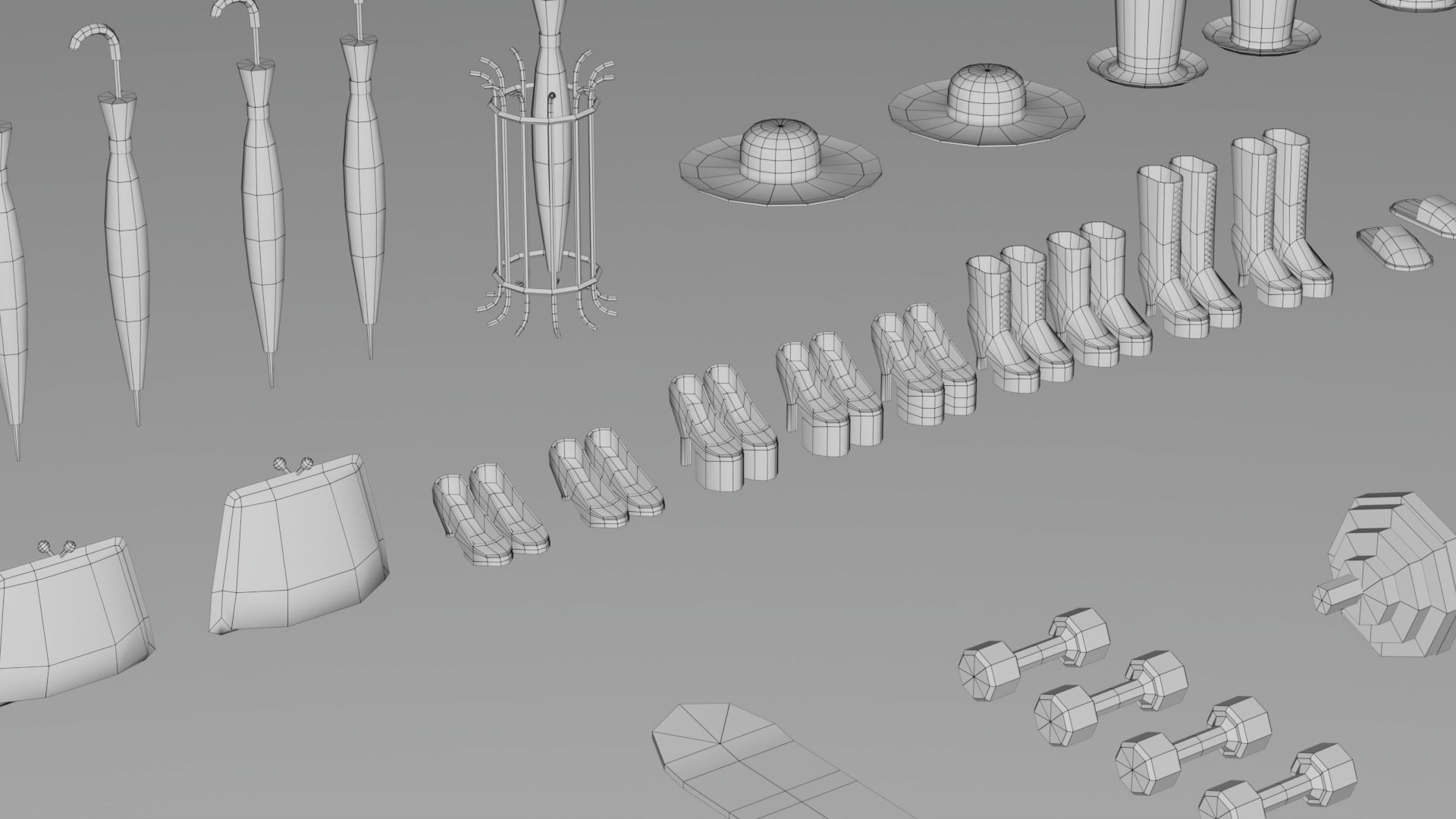 30 Low poly Rooms Interiors 1000 plus unique Objects Low-poly 3D model_12