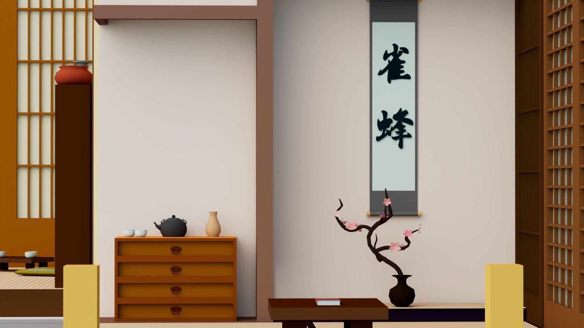 30 Low poly Rooms Interiors 1000 plus unique Objects Low-poly 3D model_41