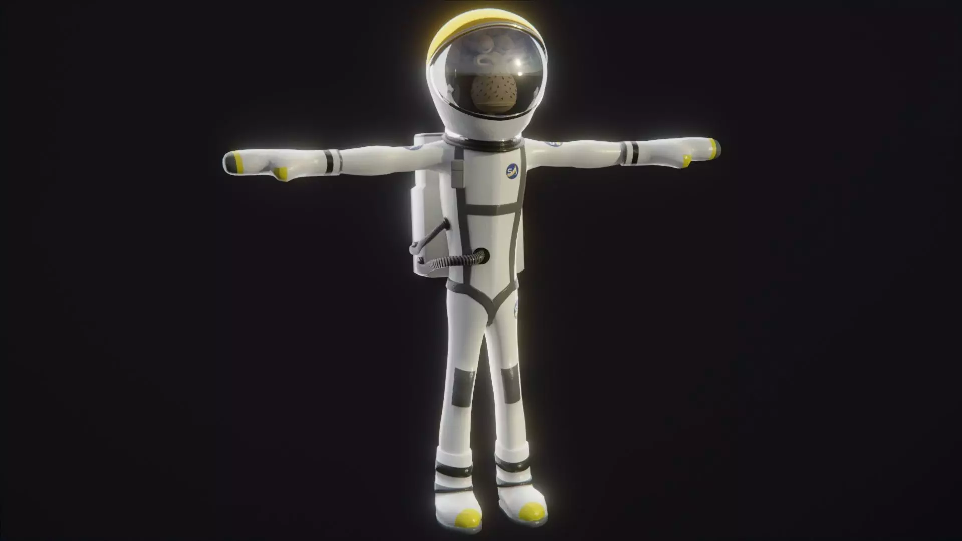 NFT Ape Spacesuit Low-poly 3D model_0