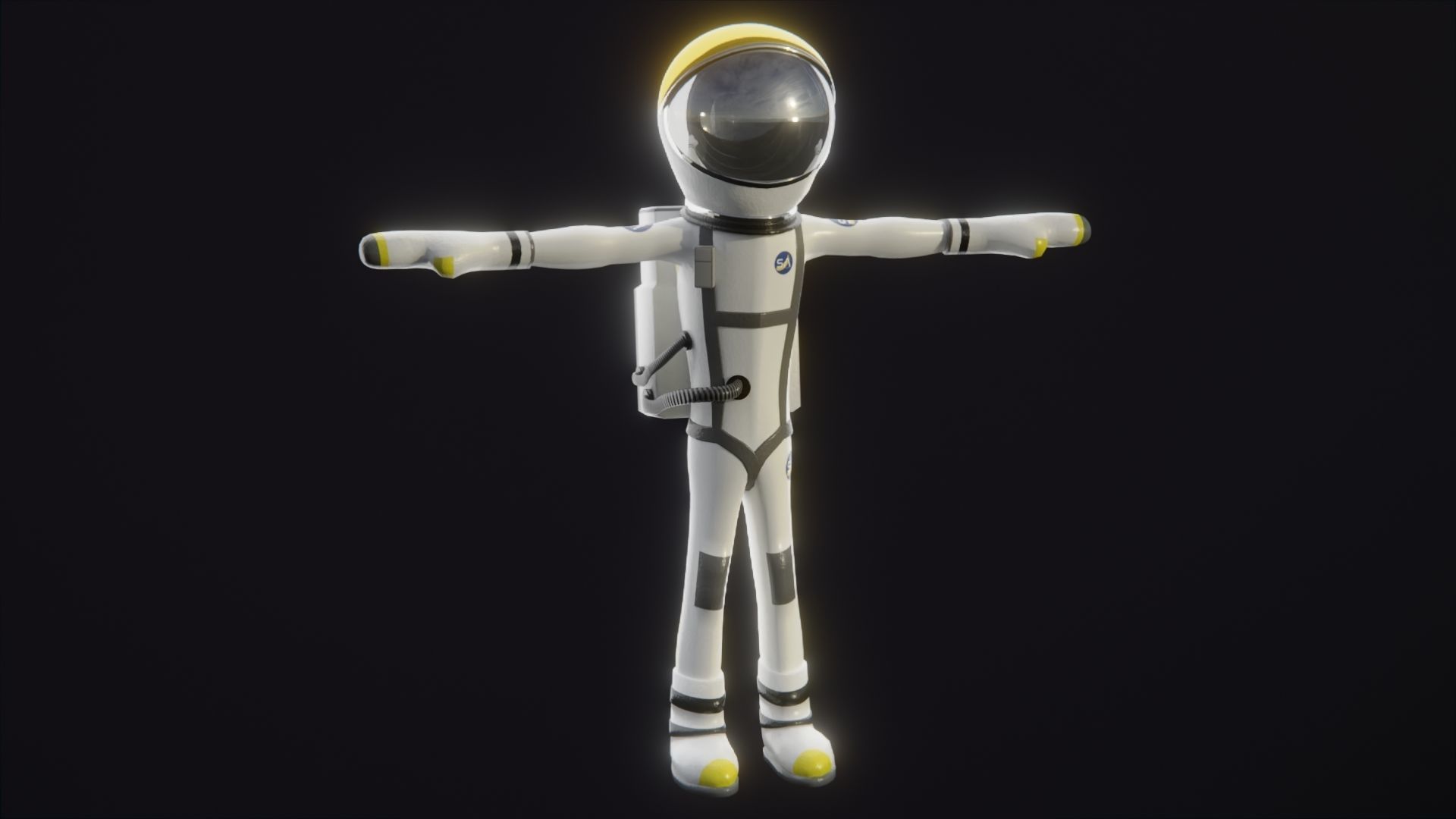 NFT Ape Spacesuit Low-poly 3D model_1