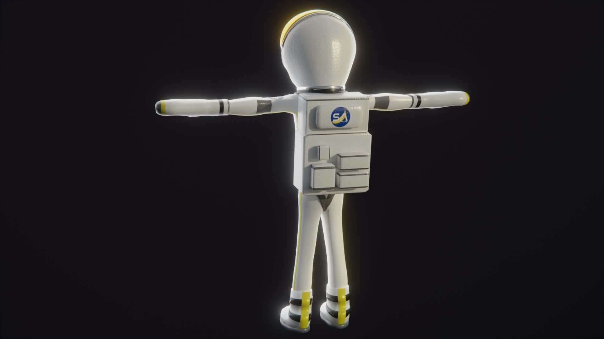 NFT Ape Spacesuit Low-poly 3D model_2
