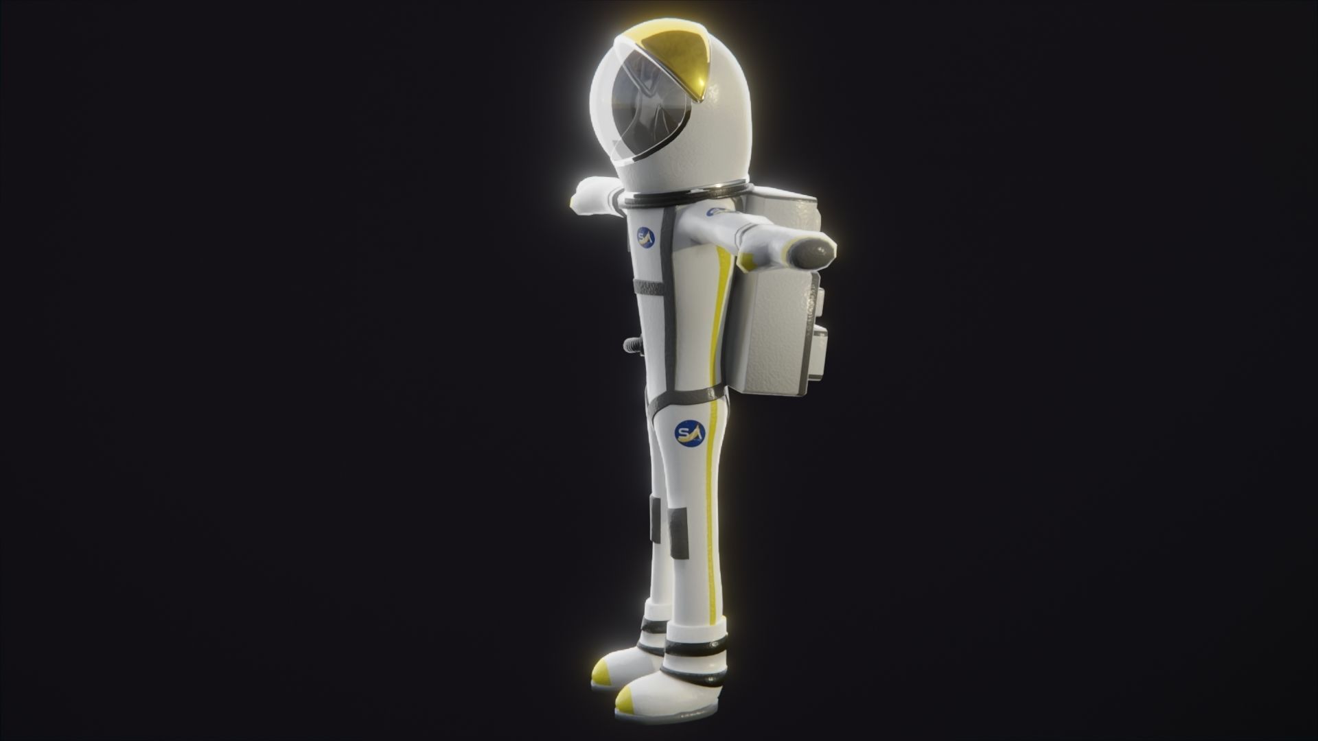 NFT Ape Spacesuit Low-poly 3D model_3