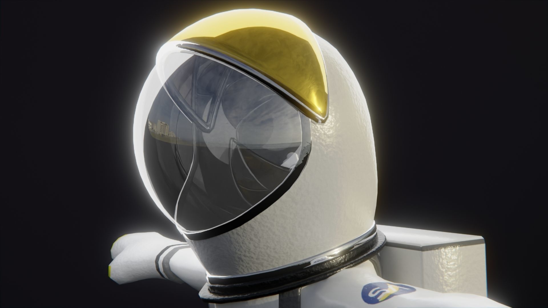 NFT Ape Spacesuit Low-poly 3D model_5