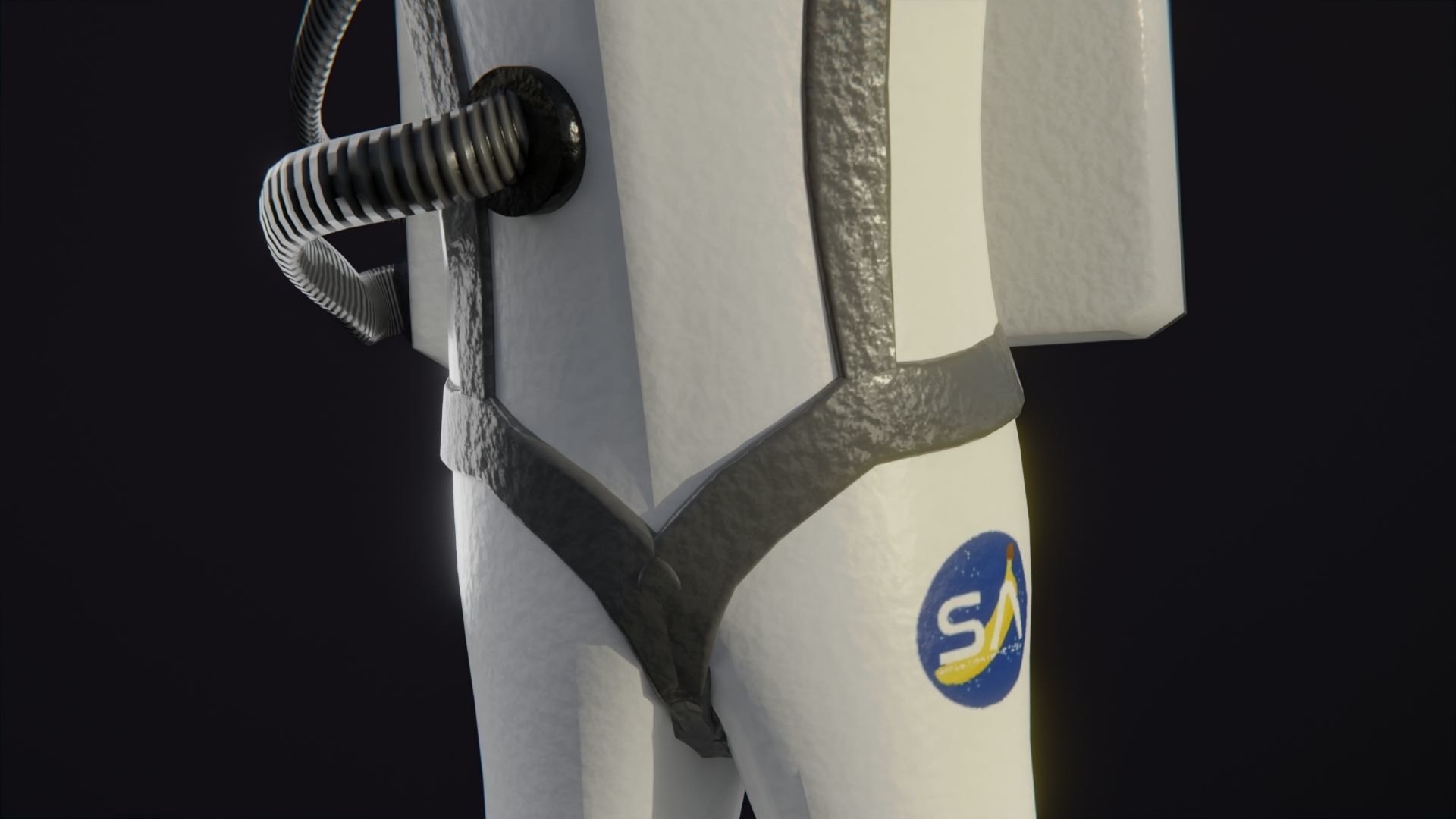 NFT Ape Spacesuit Low-poly 3D model_7