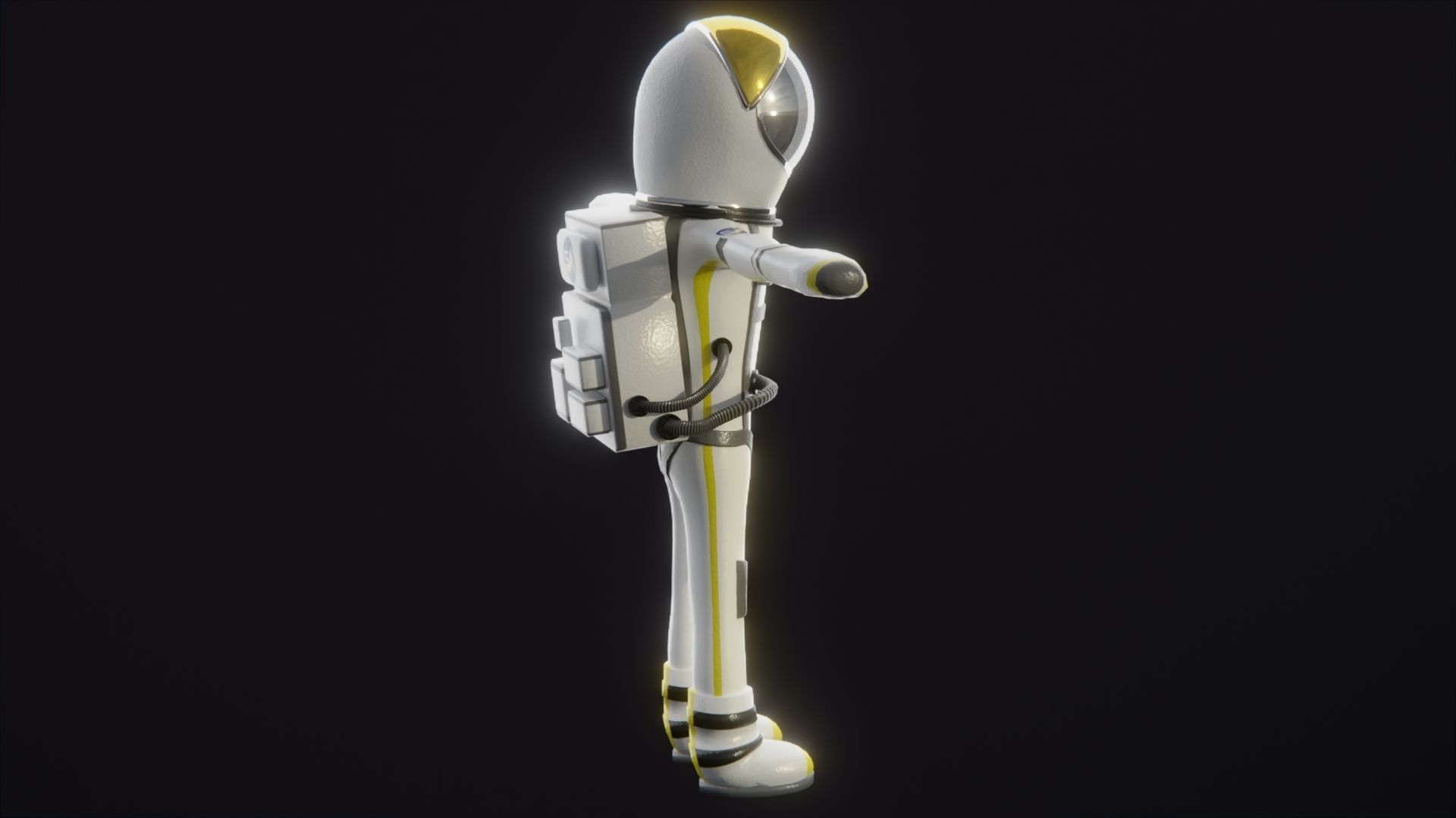 NFT Ape Spacesuit Low-poly 3D model_4
