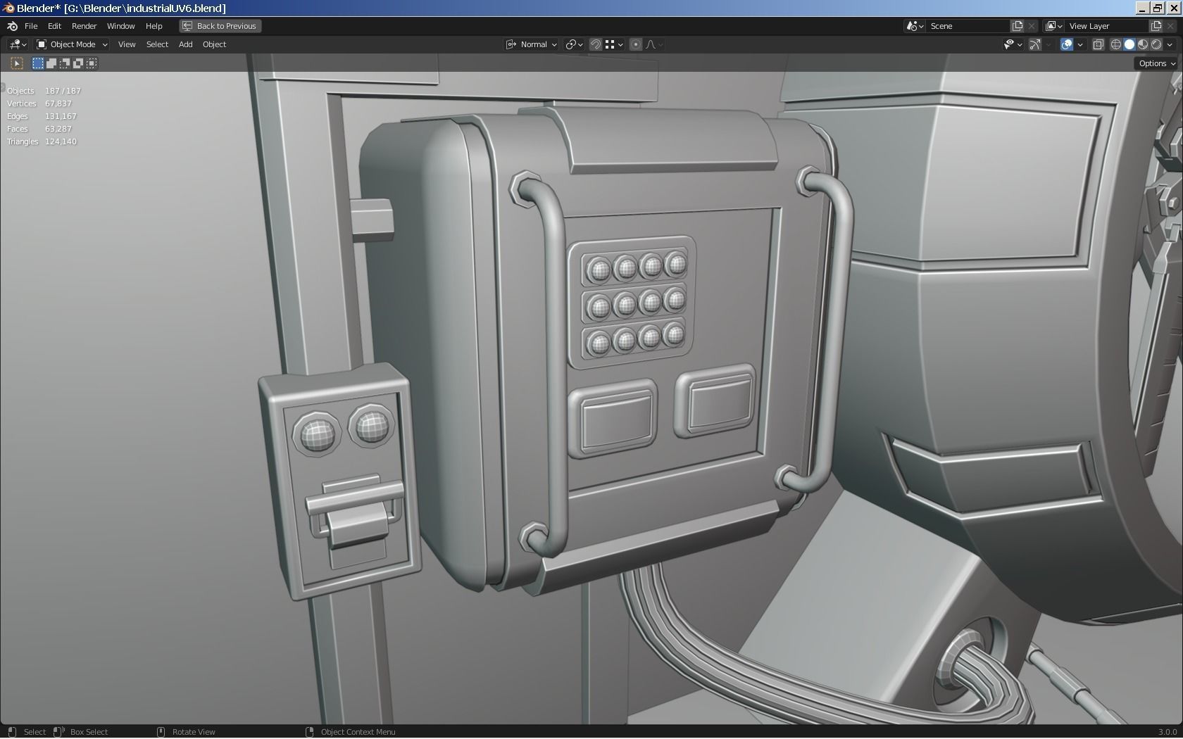 Isometric Industrial-scifi hall 3D model_21