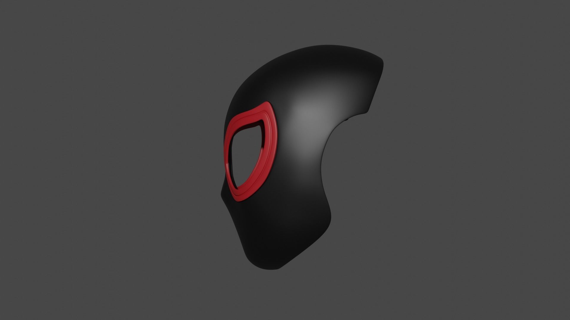 Spider-man Miles Morales Spider-Verse mask faceshell 3D model_4