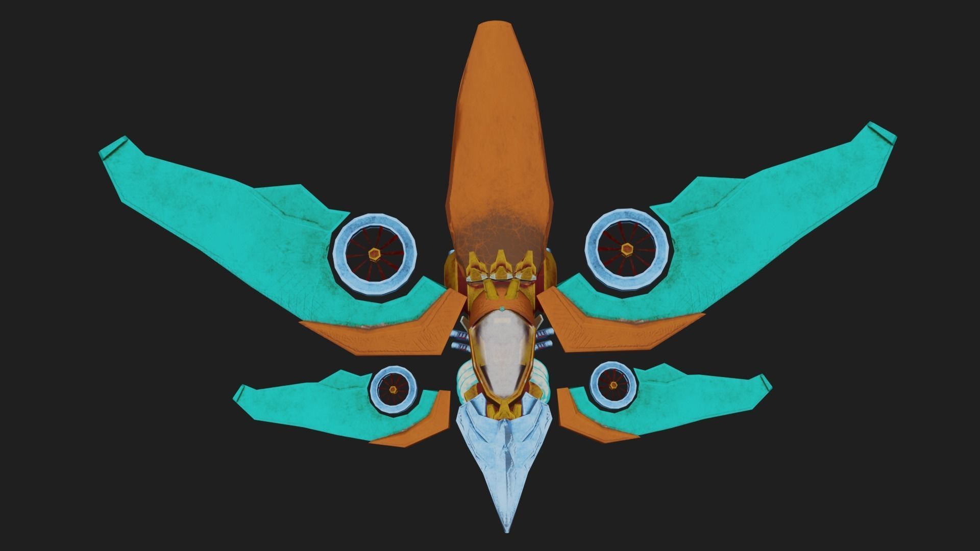 Sci-Fi Ship Low-poly 3D model_5