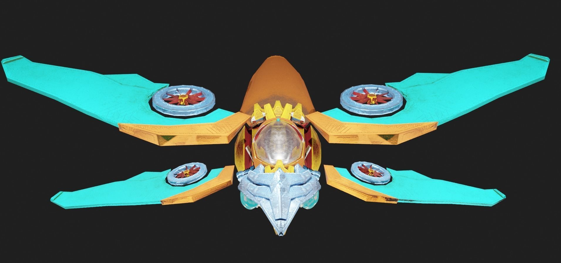 Sci-Fi Ship Low-poly 3D model_6