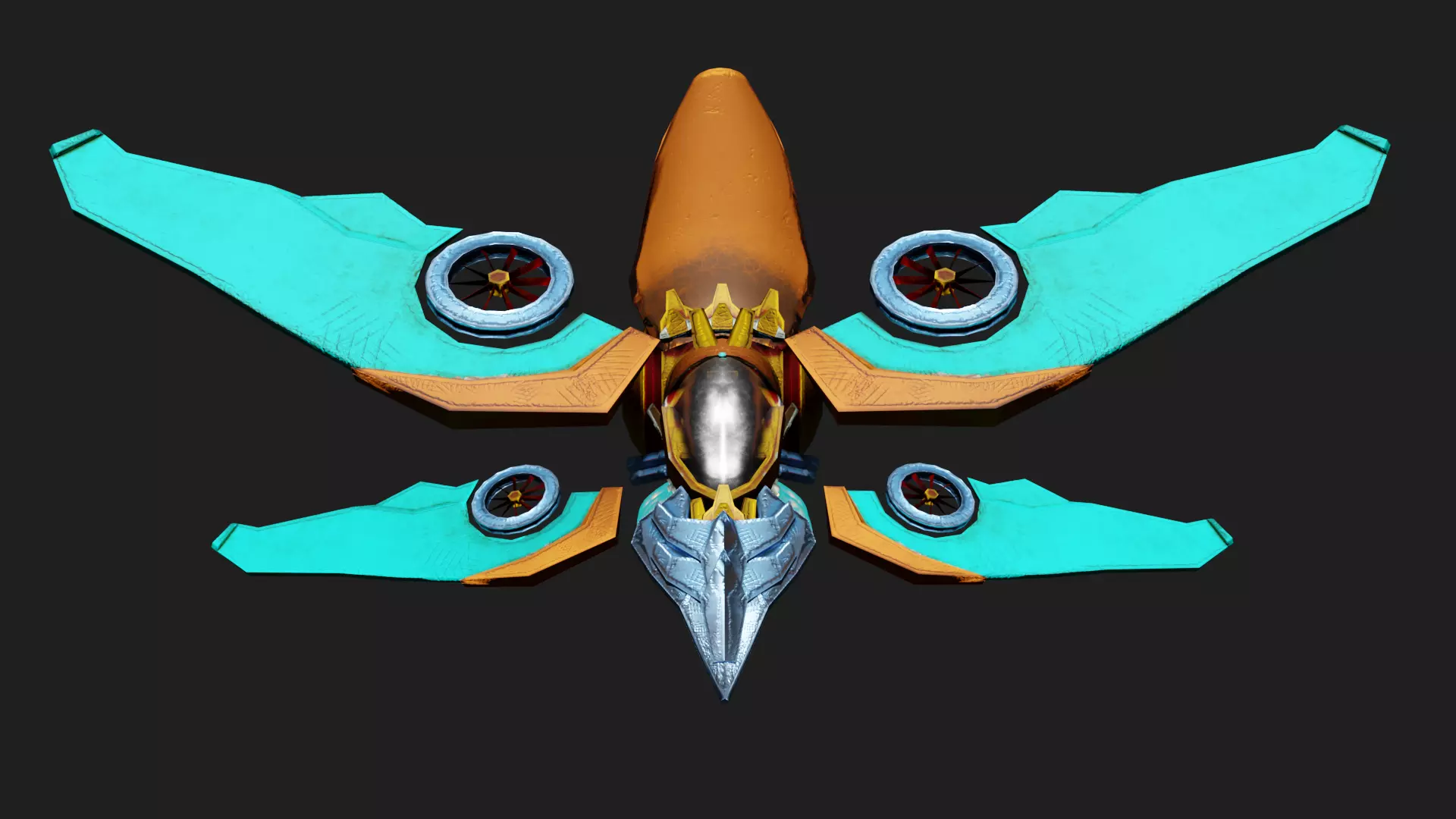 Sci-Fi Ship Low-poly 3D model_0