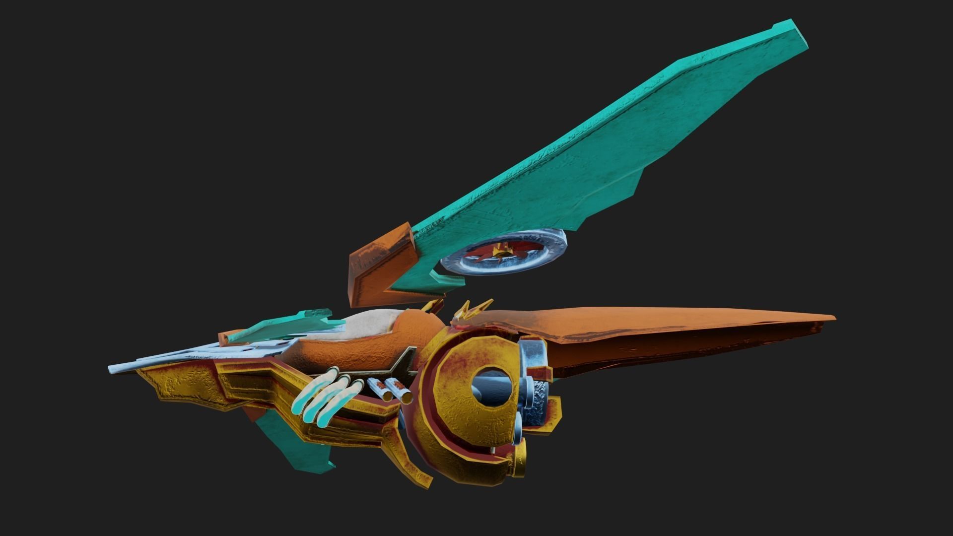 Sci-Fi Ship Low-poly 3D model_3