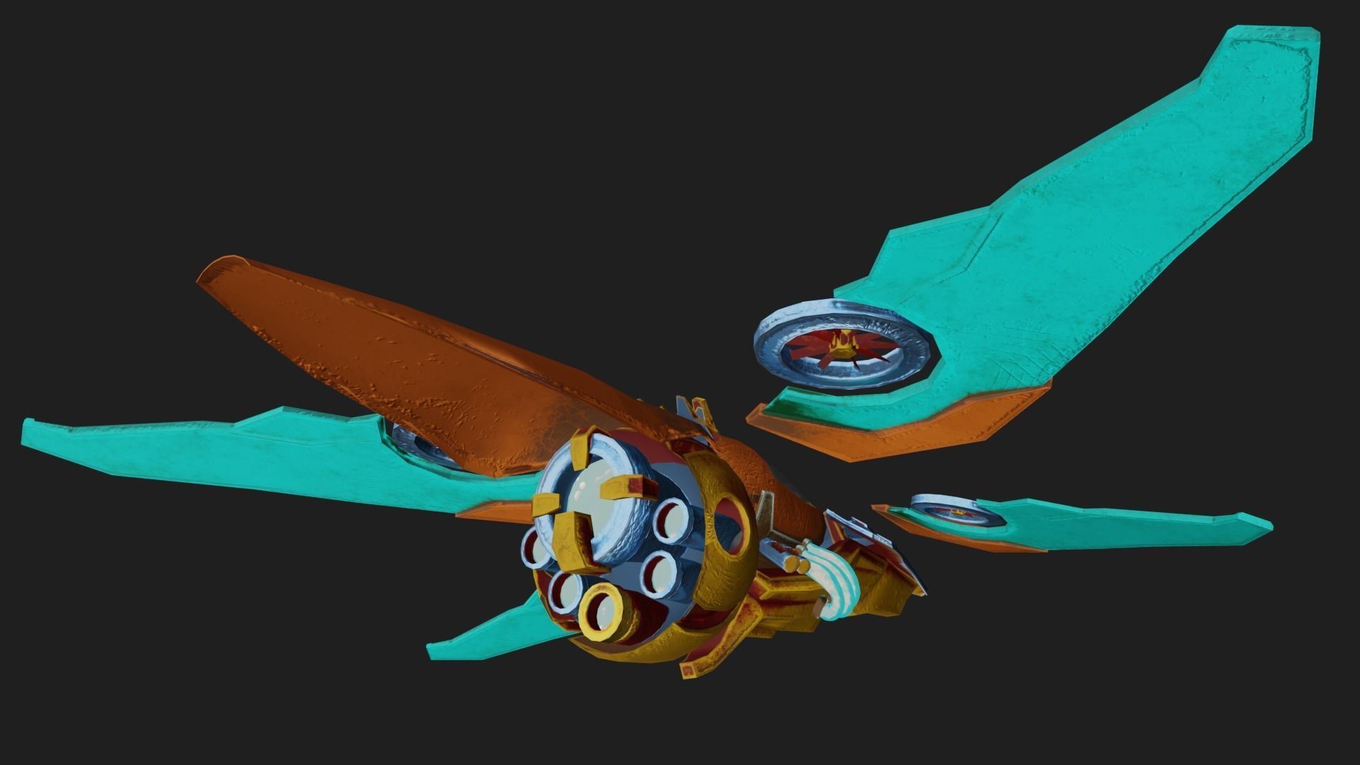 Sci-Fi Ship Low-poly 3D model_2