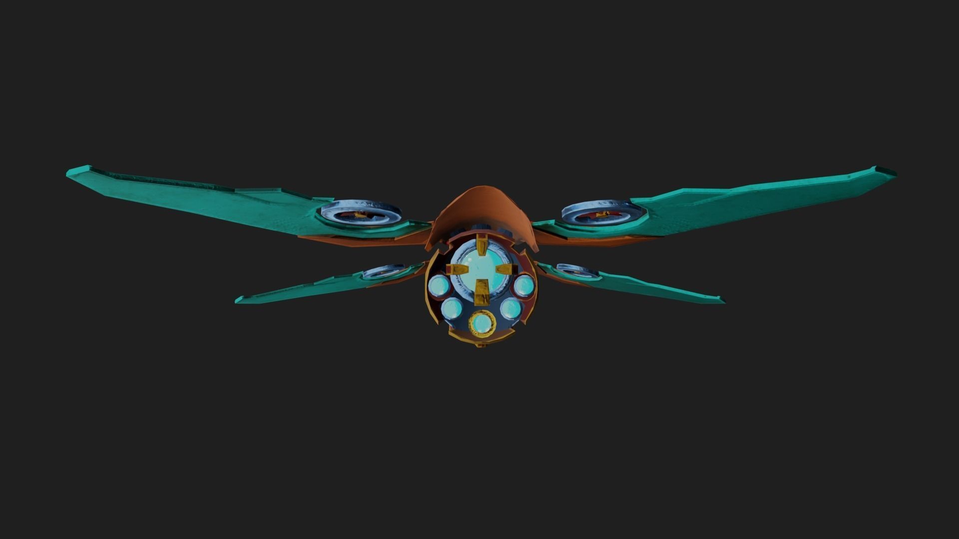 Sci-Fi Ship Low-poly 3D model_4