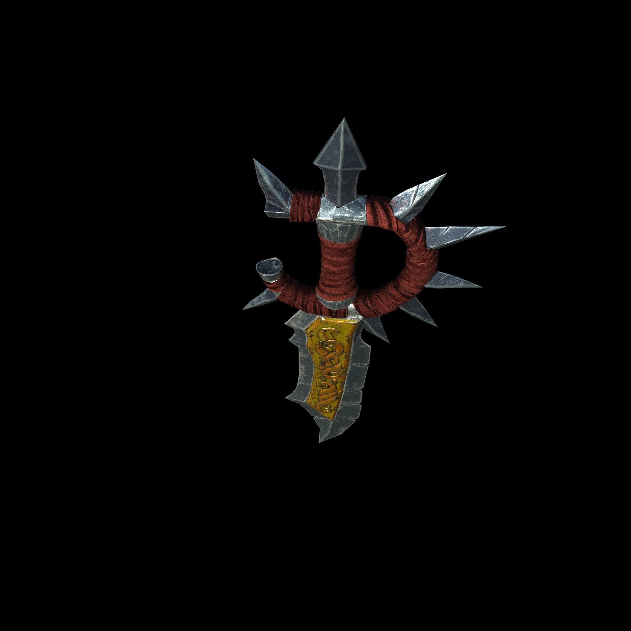 blade world of warcraft sword Low-poly 3D model_3