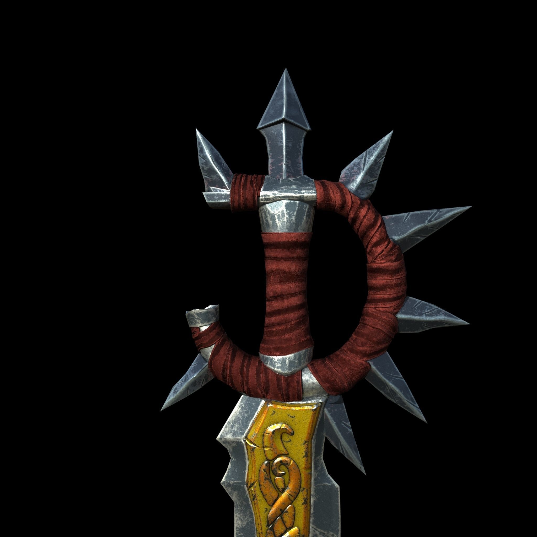 blade world of warcraft sword Low-poly 3D model_1
