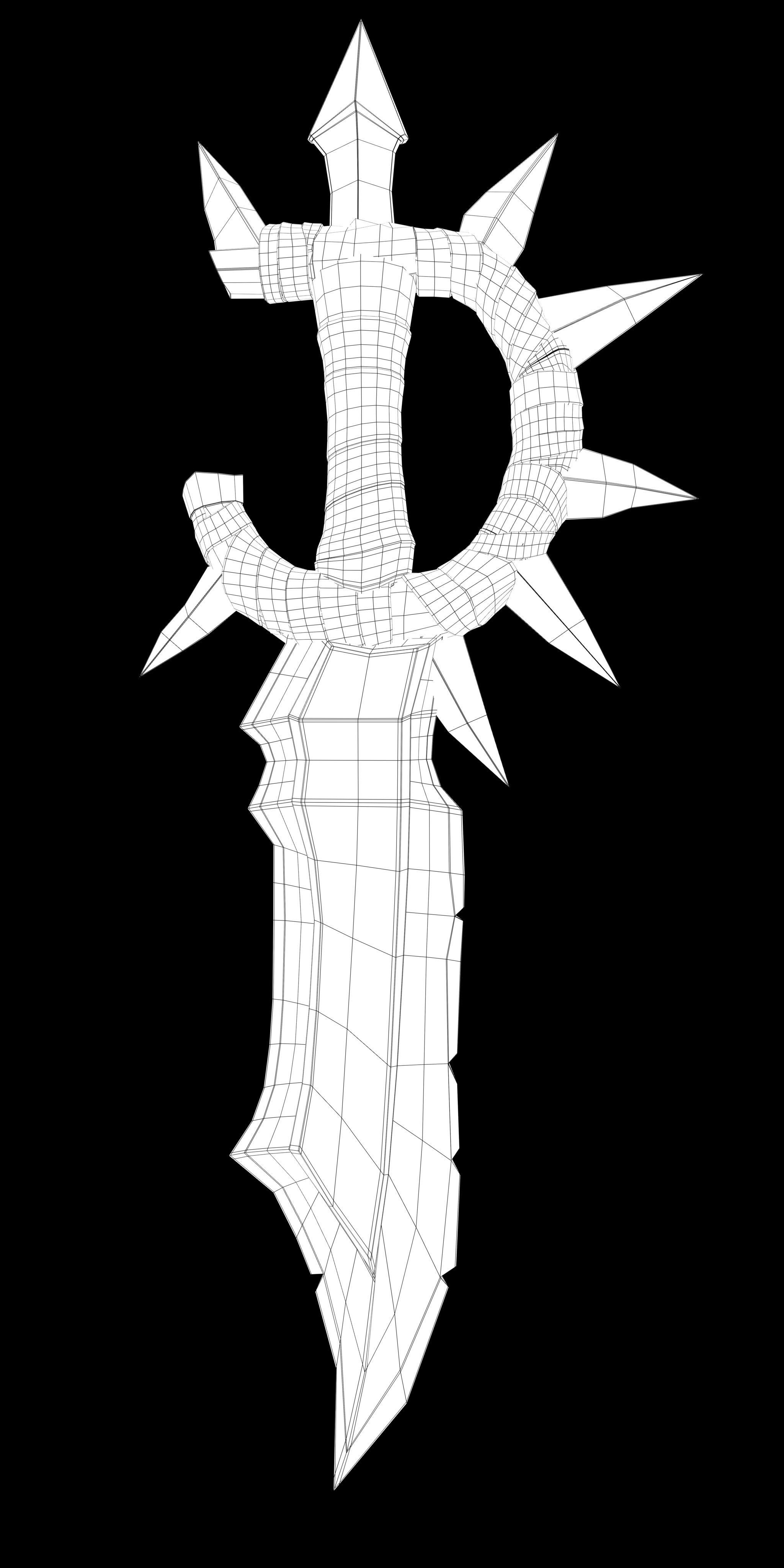 blade world of warcraft sword Low-poly 3D model_6