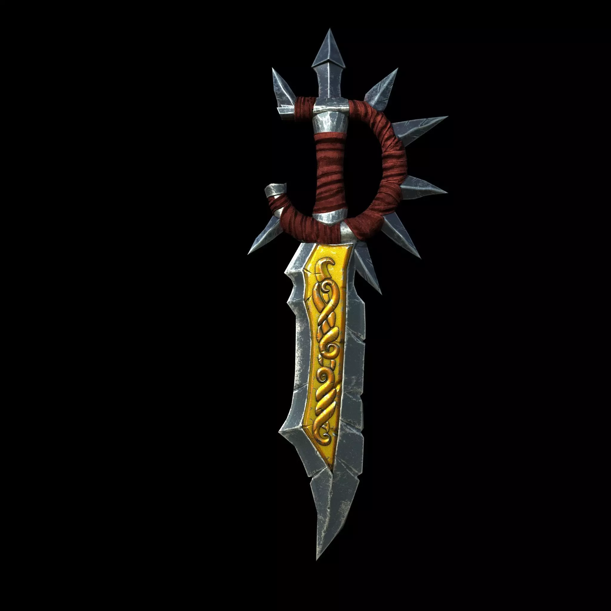 blade world of warcraft sword Low-poly 3D model_0