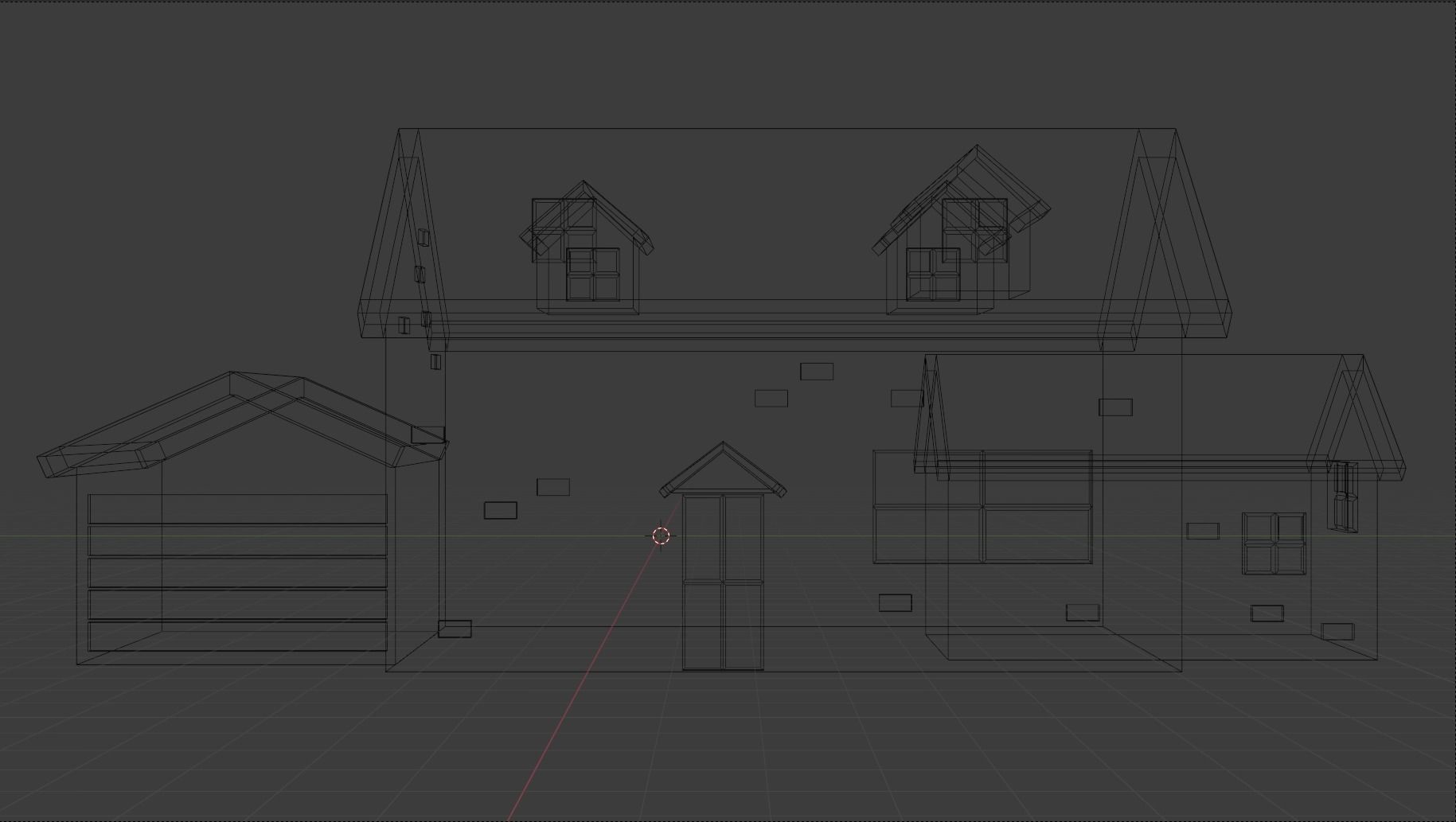 Cartoon House Low-poly 3D model_2