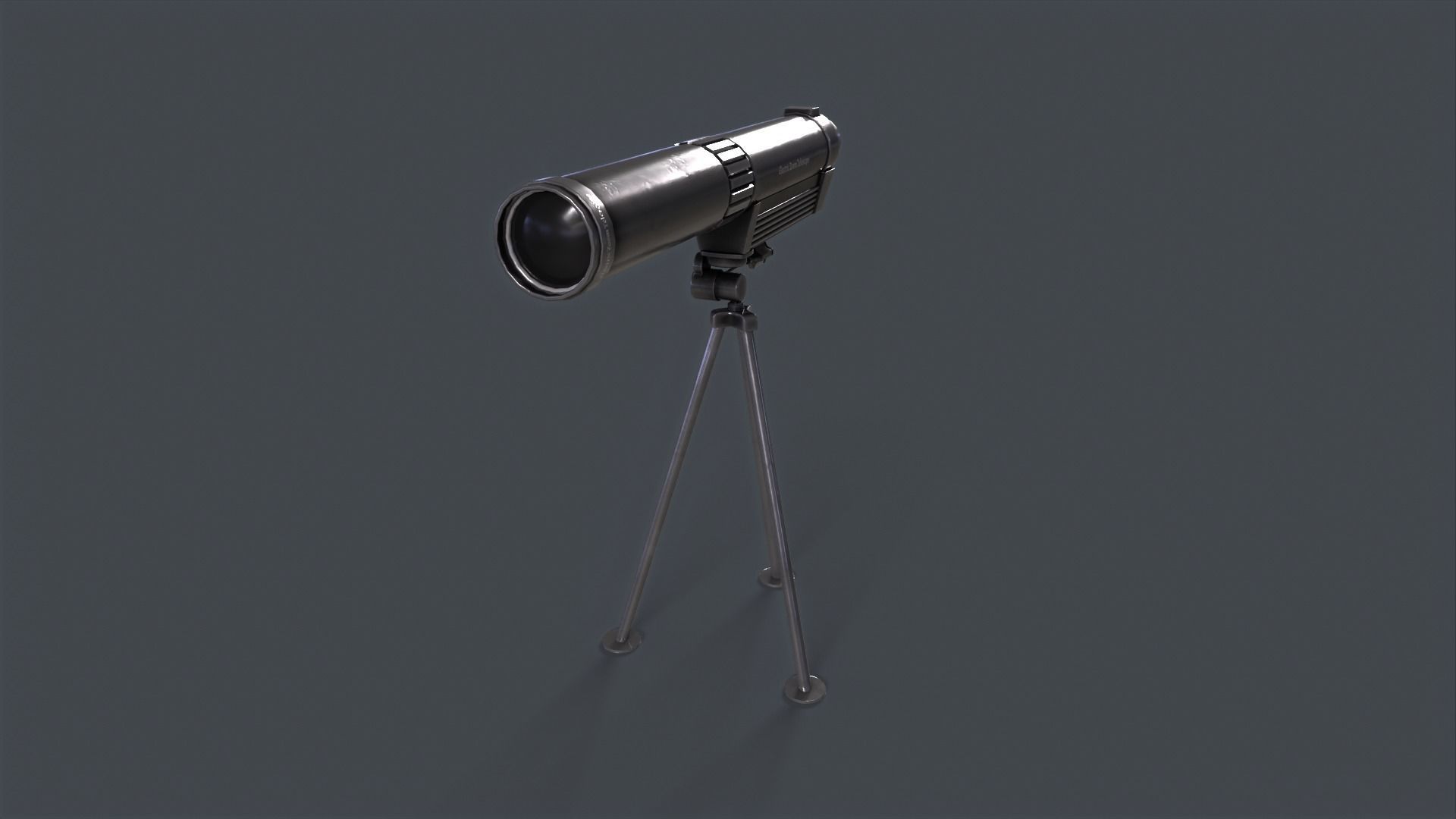 Telescope on tripod Low-poly 3D model_4