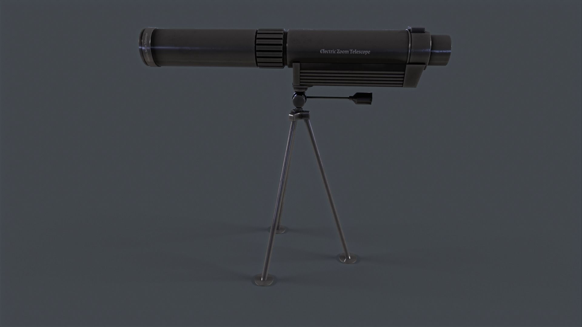 Telescope on tripod Low-poly 3D model_5