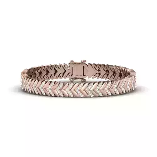 bracelet chevron in rose gold 3D print model