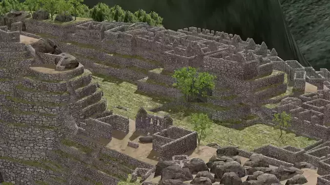 Machu Picchu 3D - Peru - Cuzco Low-poly 3D model