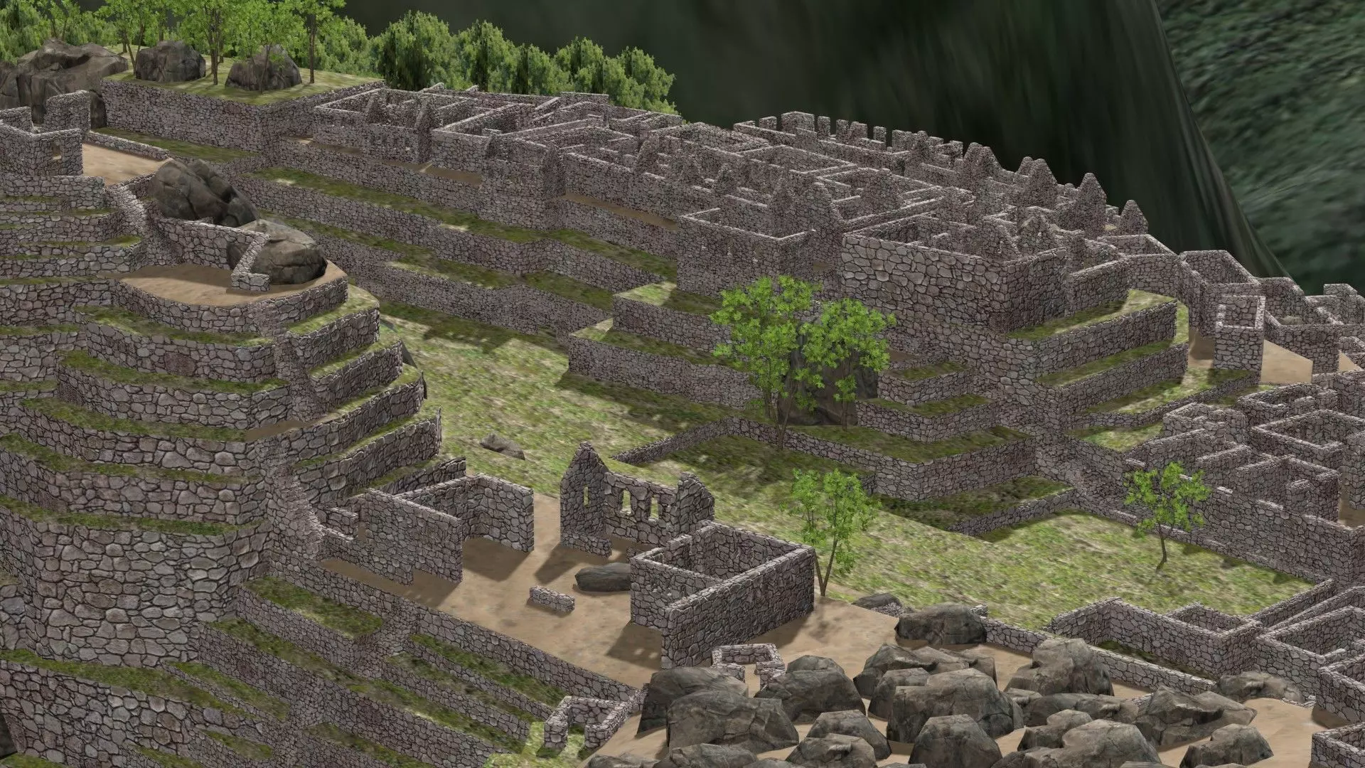 Machu Picchu 3D - Peru - Cuzco Low-poly 3D model_0
