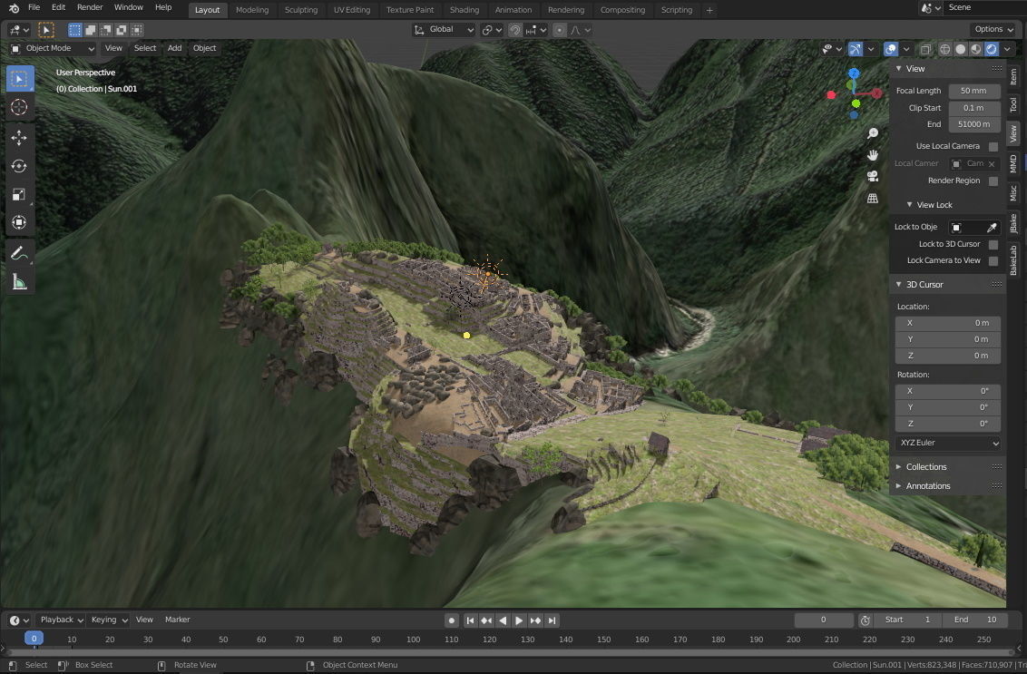 Machu Picchu 3D - Peru - Cuzco Low-poly 3D model_14