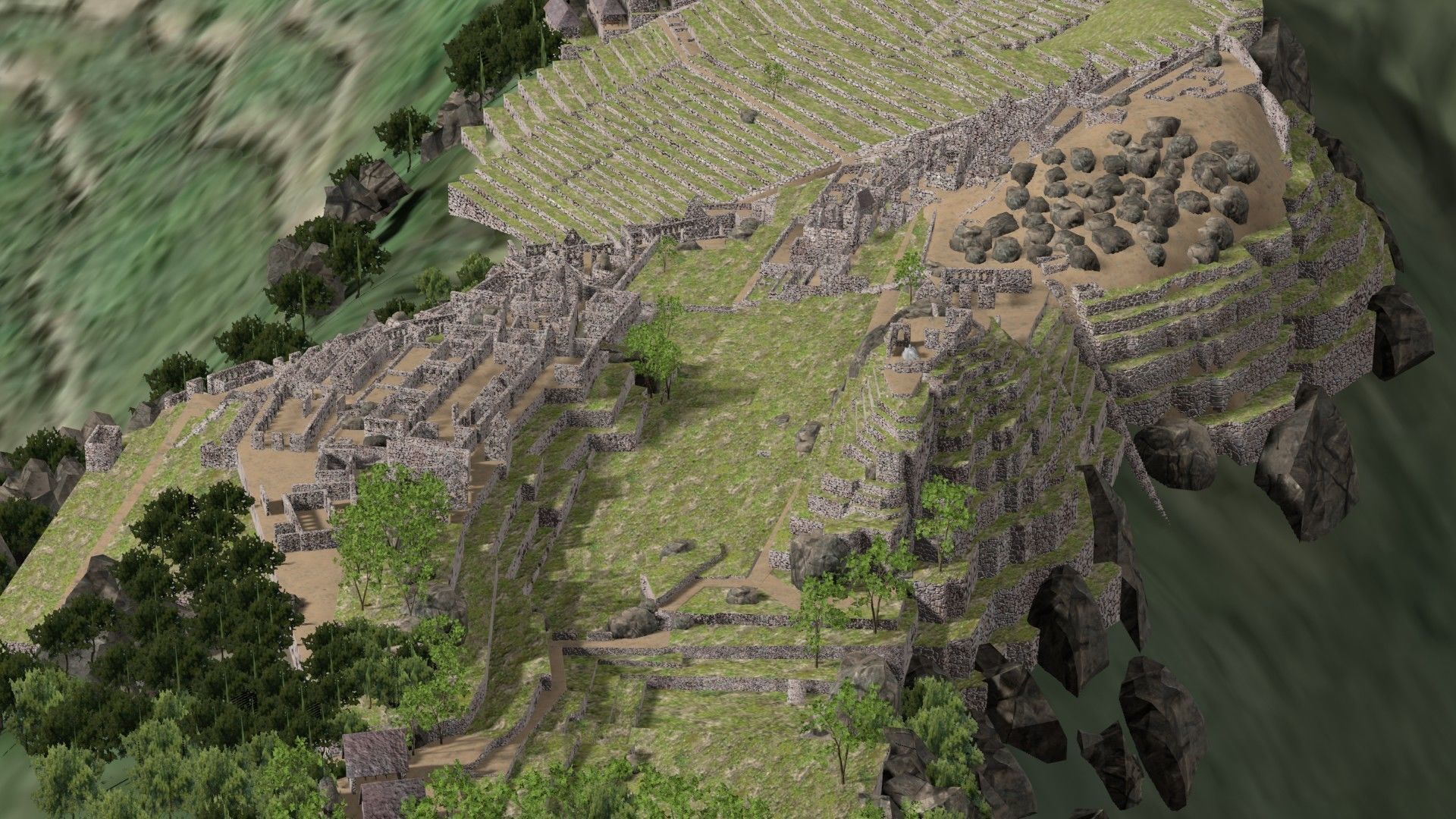 Machu Picchu 3D - Peru - Cuzco Low-poly 3D model_6