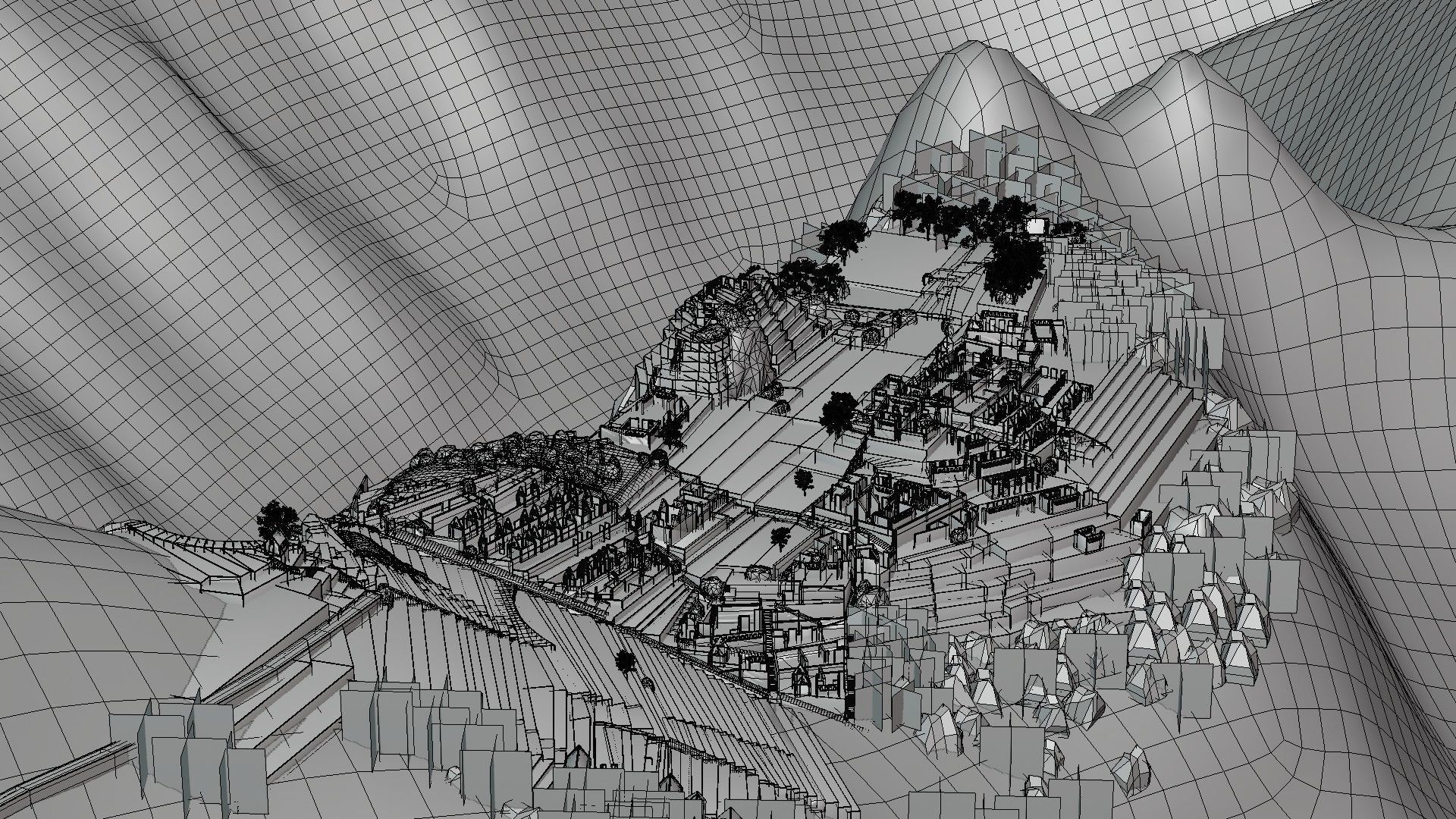 Machu Picchu 3D - Peru - Cuzco Low-poly 3D model_11