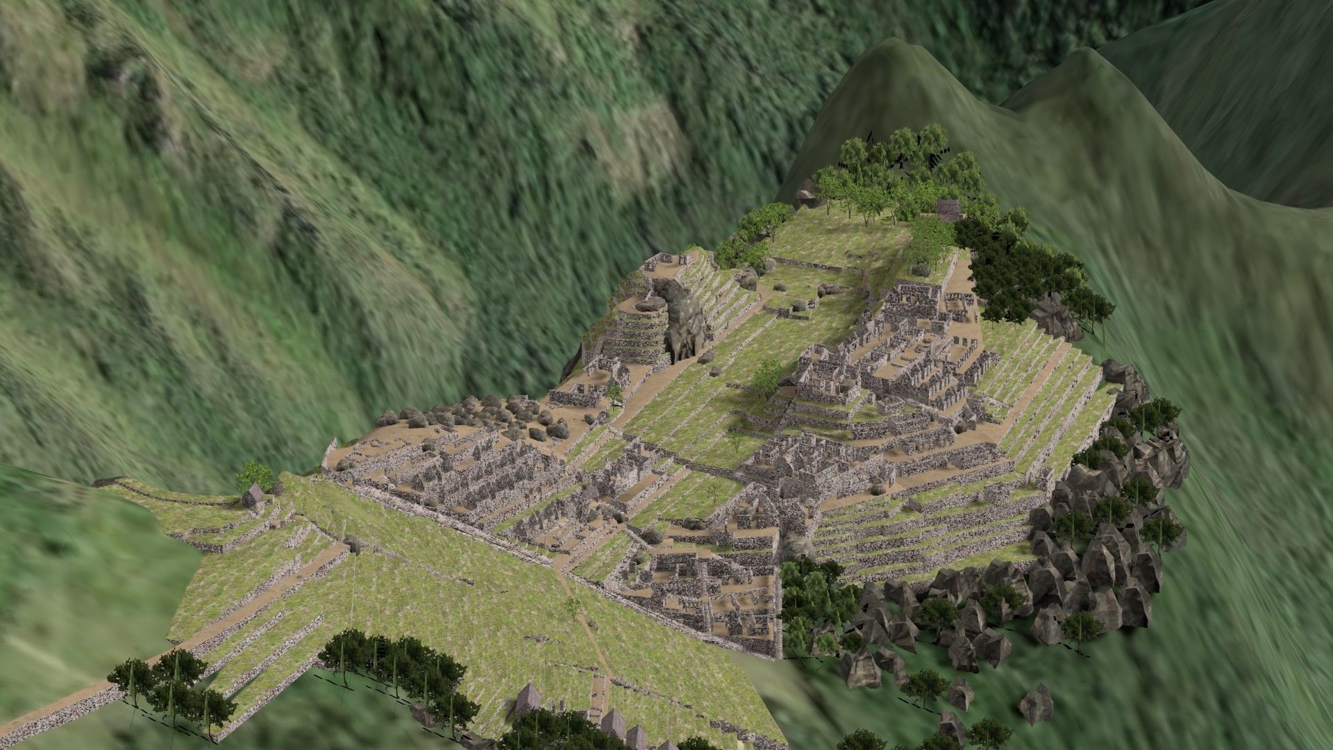 Machu Picchu 3D - Peru - Cuzco Low-poly 3D model_2