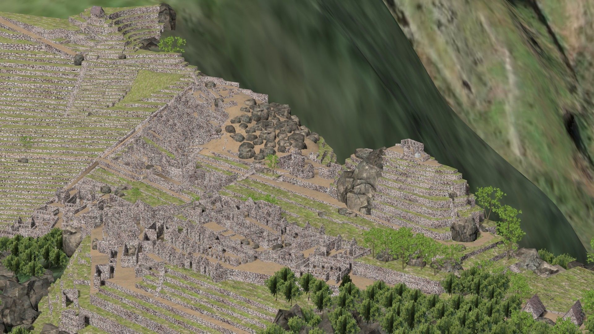Machu Picchu 3D - Peru - Cuzco Low-poly 3D model_5