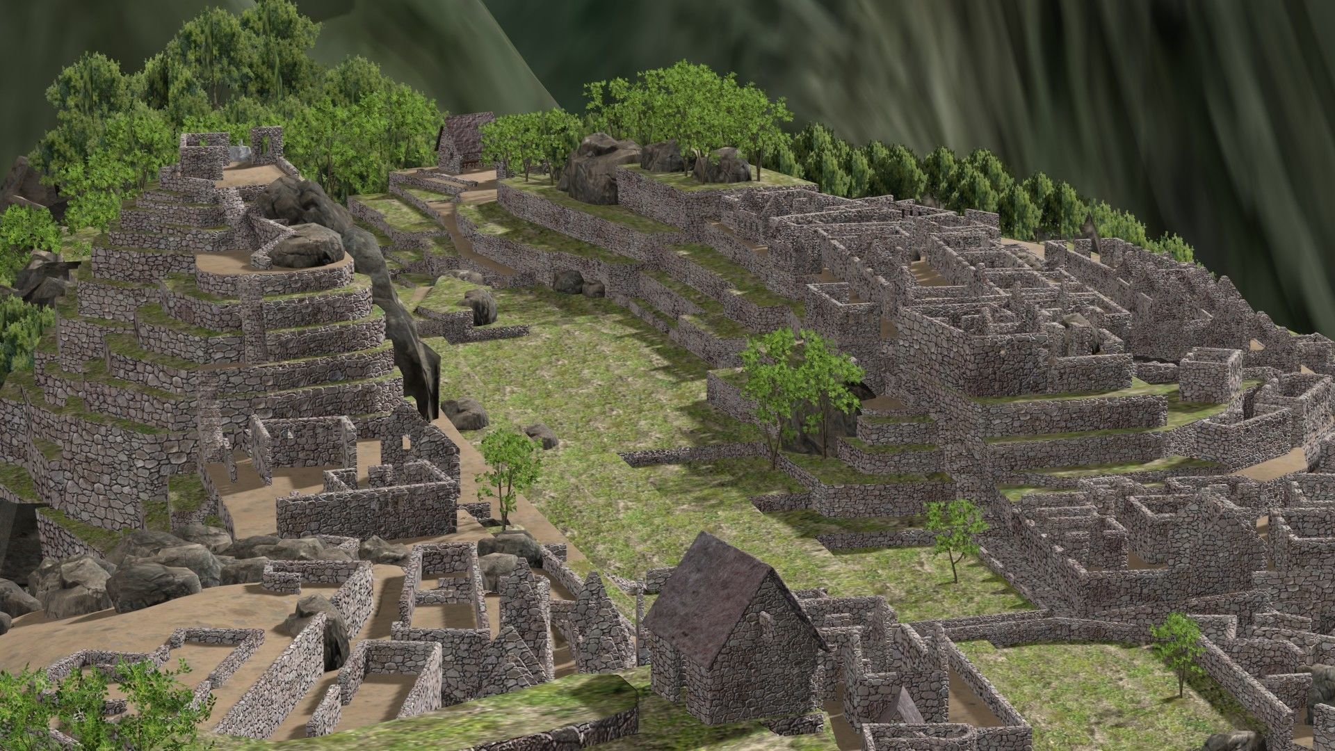 Machu Picchu 3D - Peru - Cuzco Low-poly 3D model_9