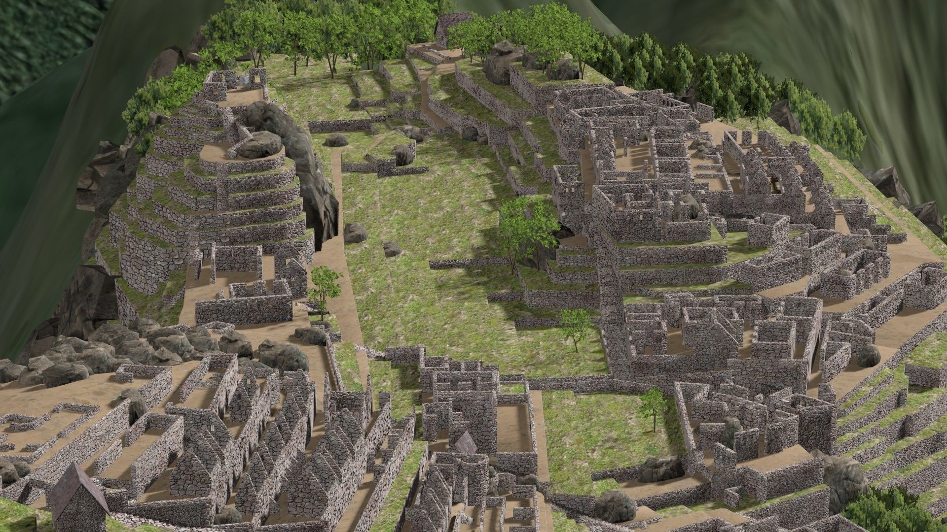 Machu Picchu 3D - Peru - Cuzco Low-poly 3D model_1
