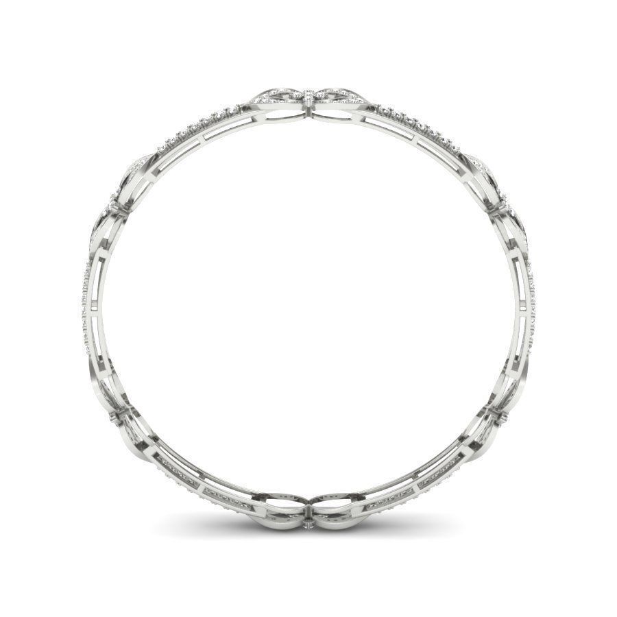 Bracelet gold diamond bangle 3D print model_9