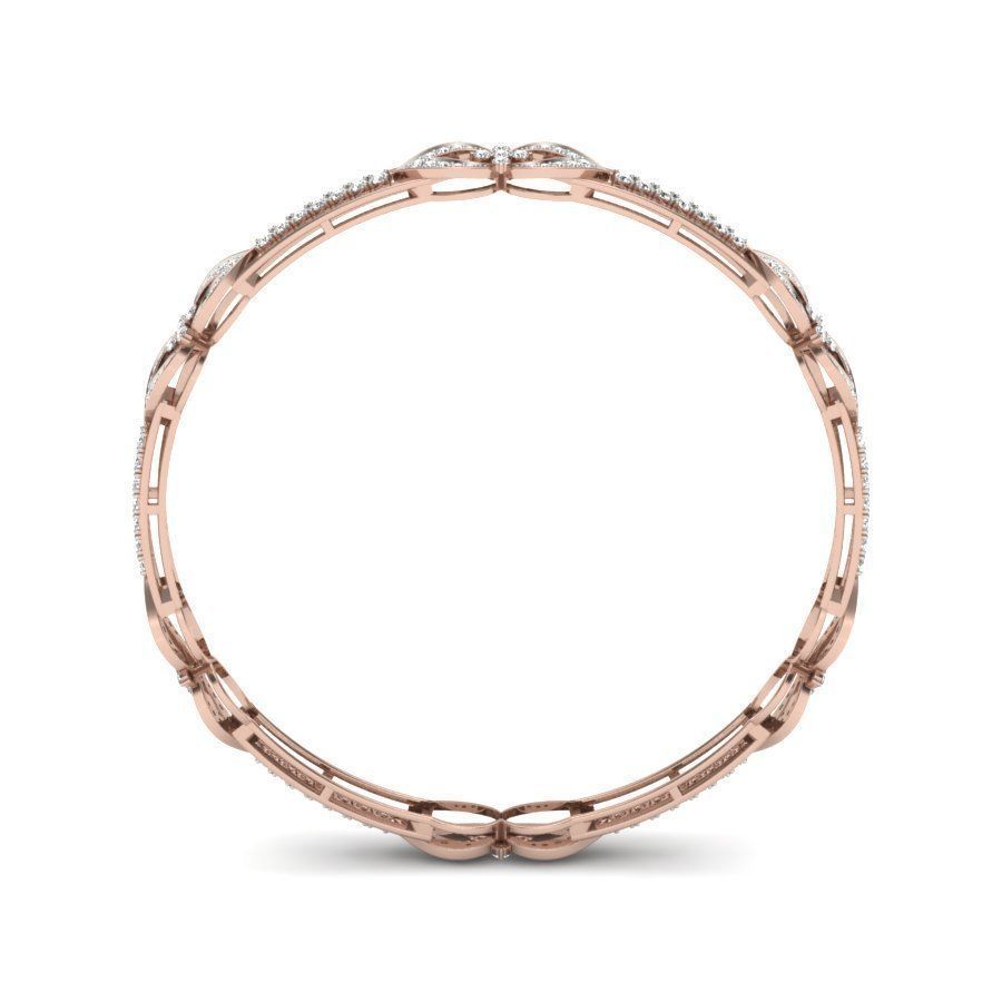 Bracelet gold diamond bangle 3D print model_6