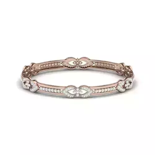 Bracelet gold diamond bangle 3D print model