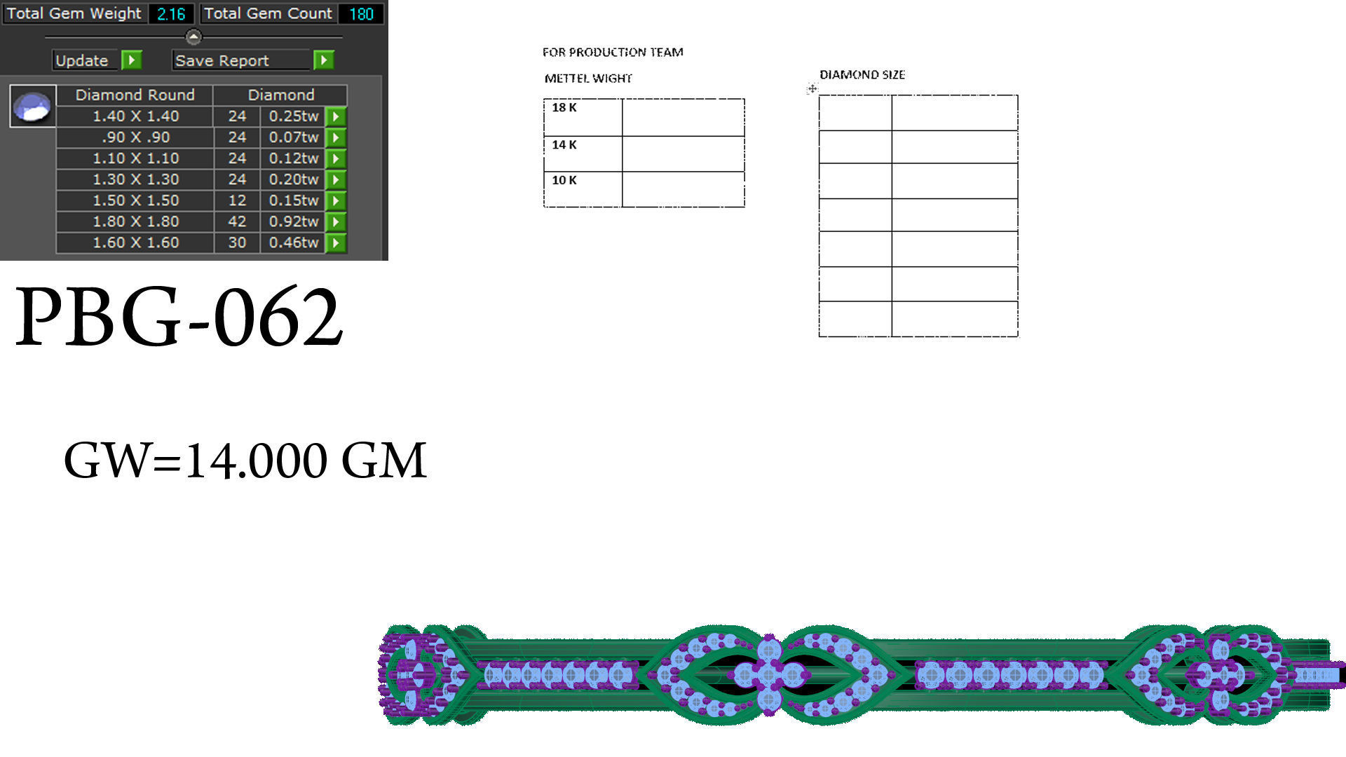 Bracelet gold diamond bangle 3D print model_12