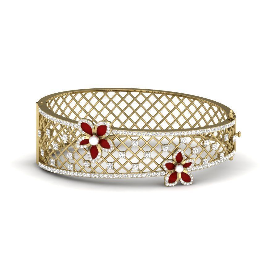 Bracelet Diamond 3D print model_3