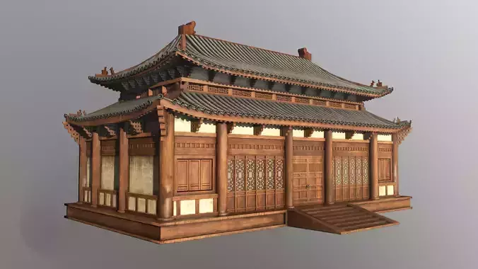 Asian Japanese Realistic Building 3D model