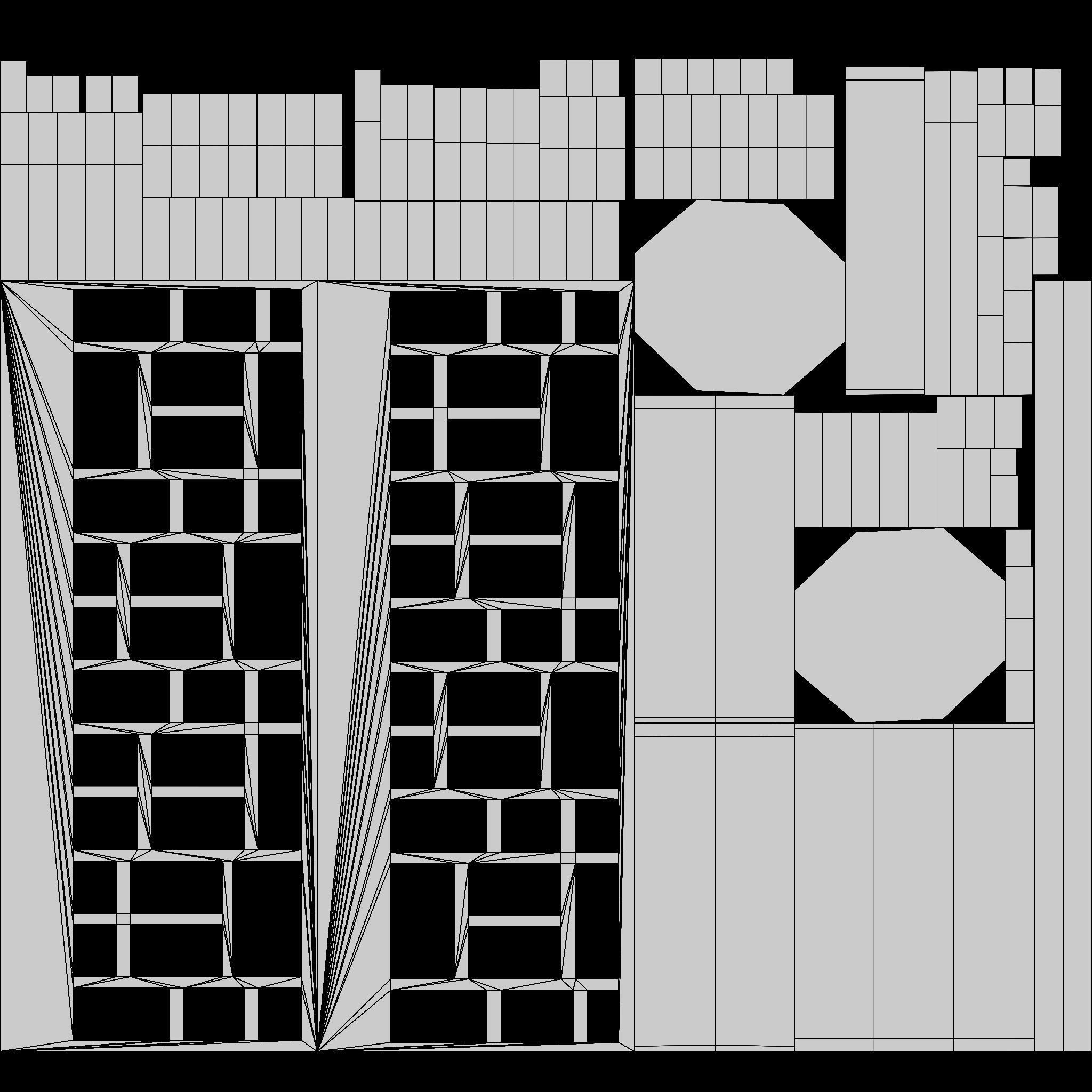 Asian Japanese Realistic Building 3D model_51