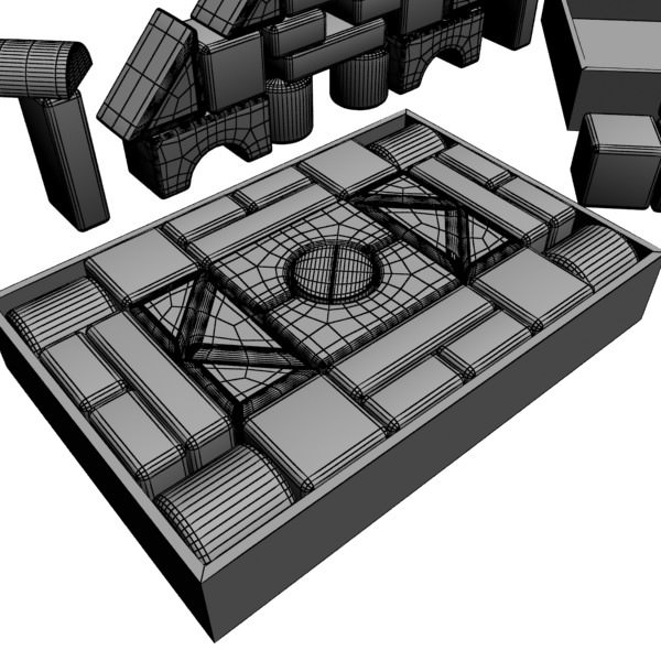 Wooden Toy Blocks 3D model_11