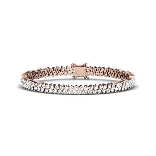 Bracelets diamond tennis bracelet gold 3D print model